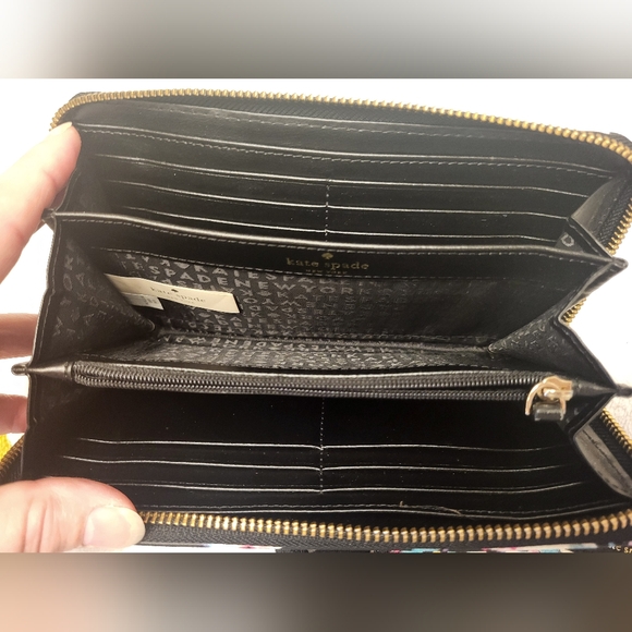 Kate Spade 4 pc set, tote, Zip around wallet, name up bag and scarf - Picture 5 of 6